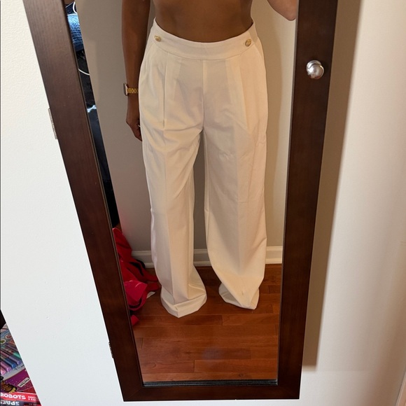 INC International Concepts Pants - INC Elegant White Wide-Leg Pants